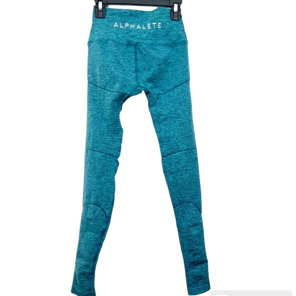 Alphalete Seamless OG Revival Leggings Turquoise Teal Blue XS New - Picture 4 of 5